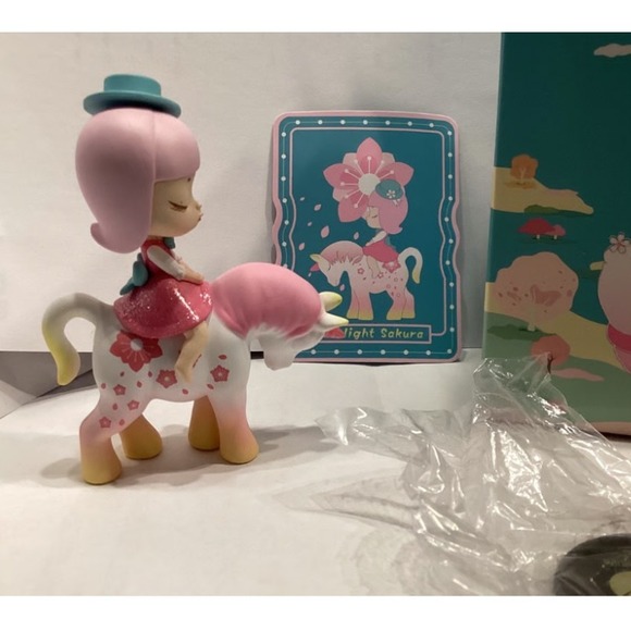Moonlight Sakura Nocturnal Unicorn Mini Figure Opened Mystery Box Cherry Blossom - Picture 6 of 7